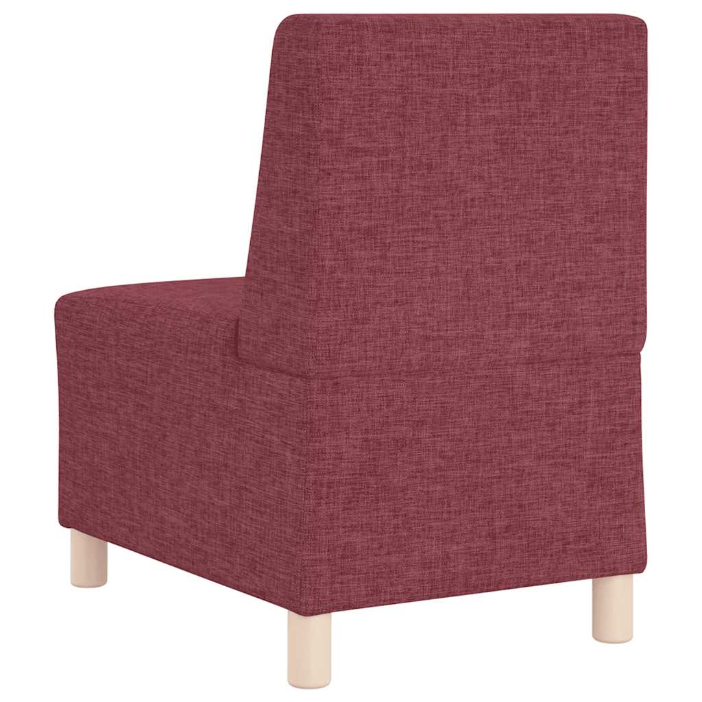 Modulares Sofa ohne Armlehnen Burgunderrot 55 cm Stoff