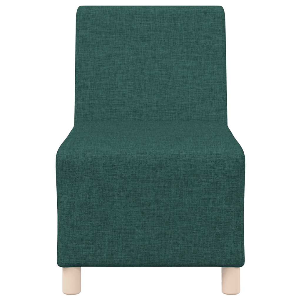 Modulares Sofa ohne Armlehnen Dunkelgrün 55 cm Stoff