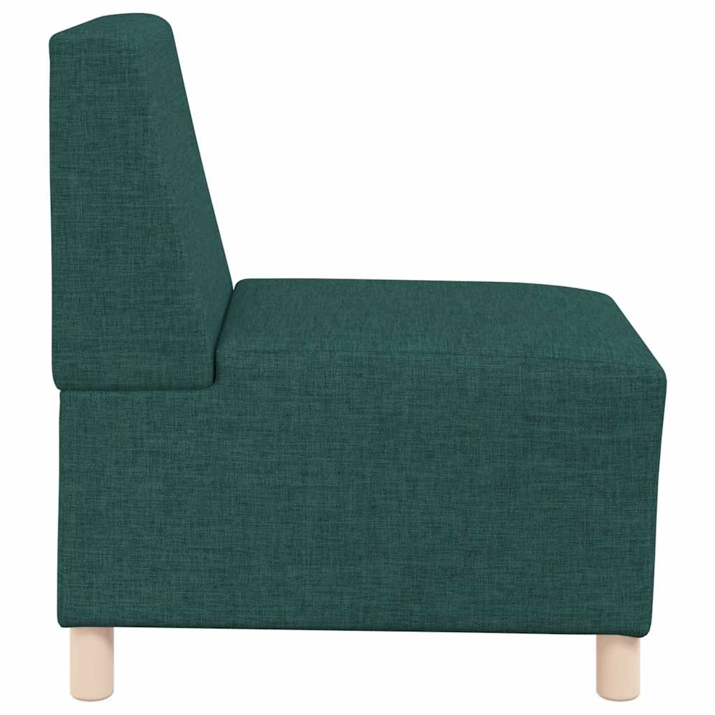 Modulares Sofa ohne Armlehnen Dunkelgrün 55 cm Stoff