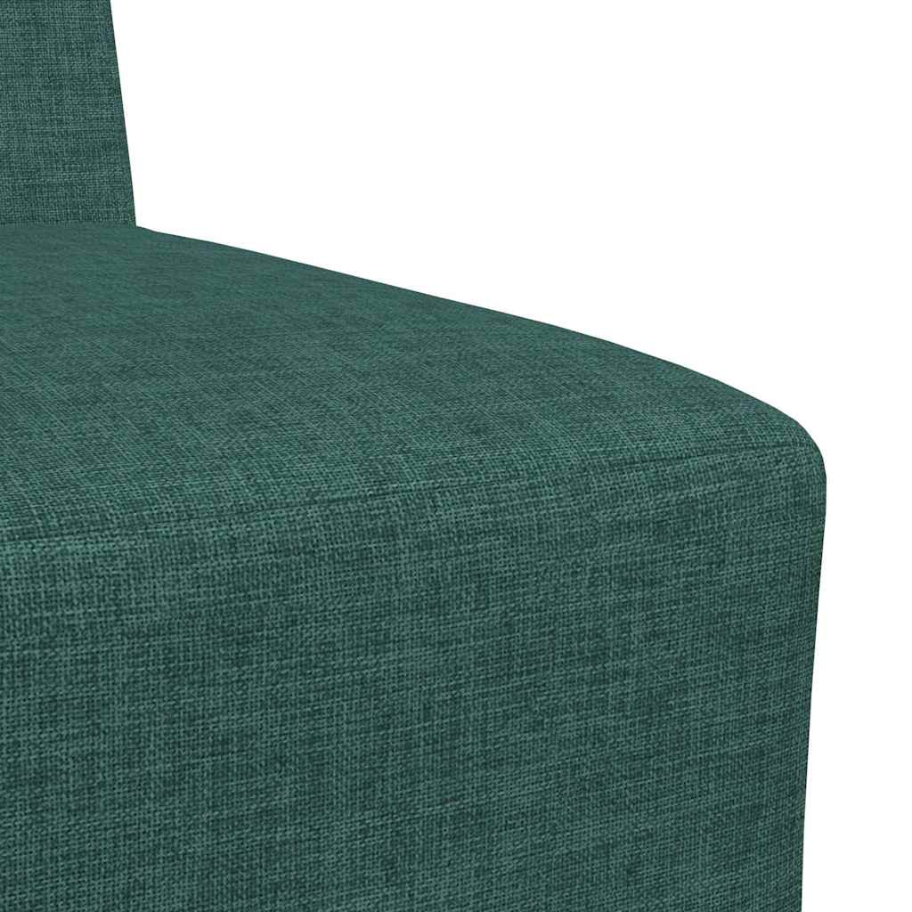 Modulares Sofa ohne Armlehnen Dunkelgrün 55 cm Stoff