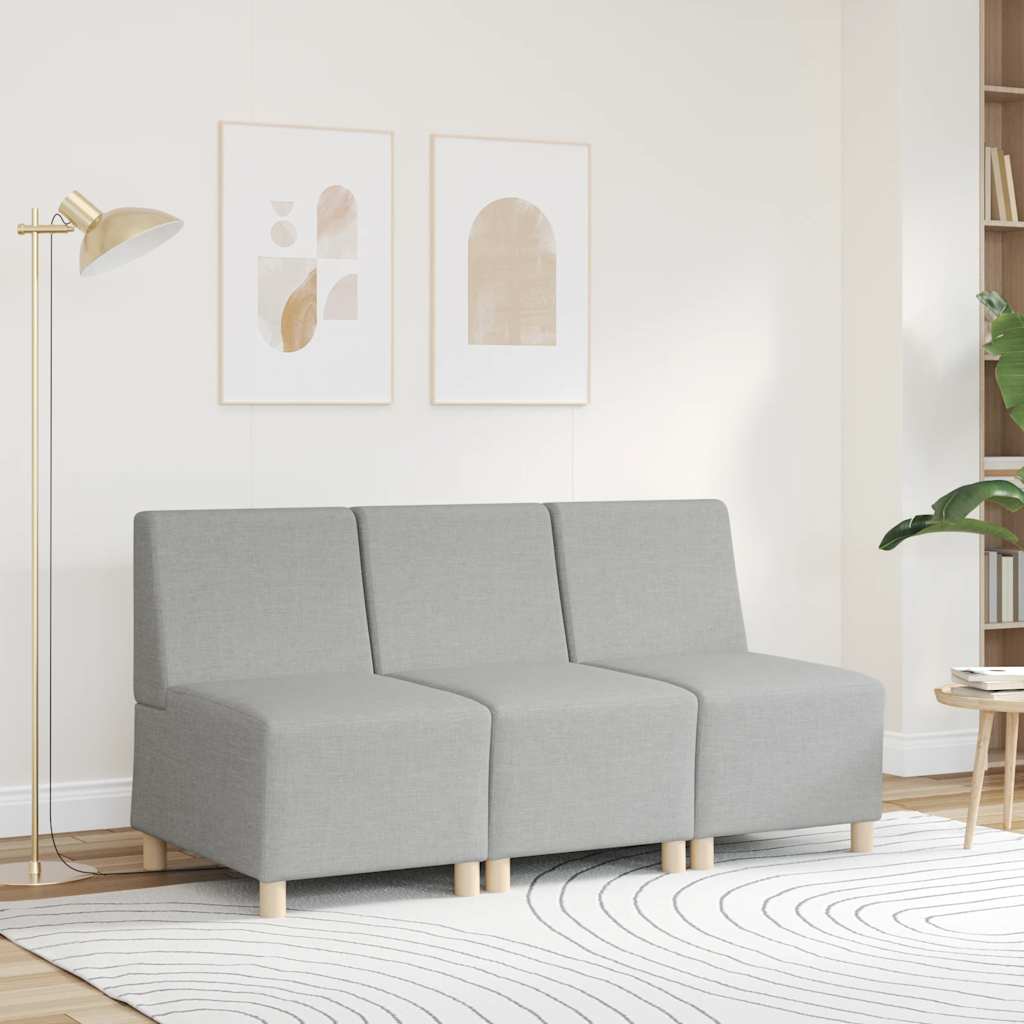 Modulares Sofa ohne Armlehnen Himmelgrau 55 cm Stoff
