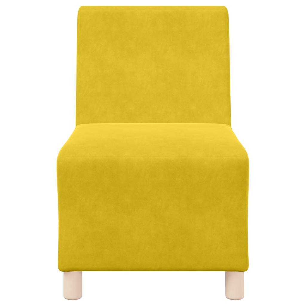 Modulares Sofa ohne Armlehnen Gelb 55 cm Samt