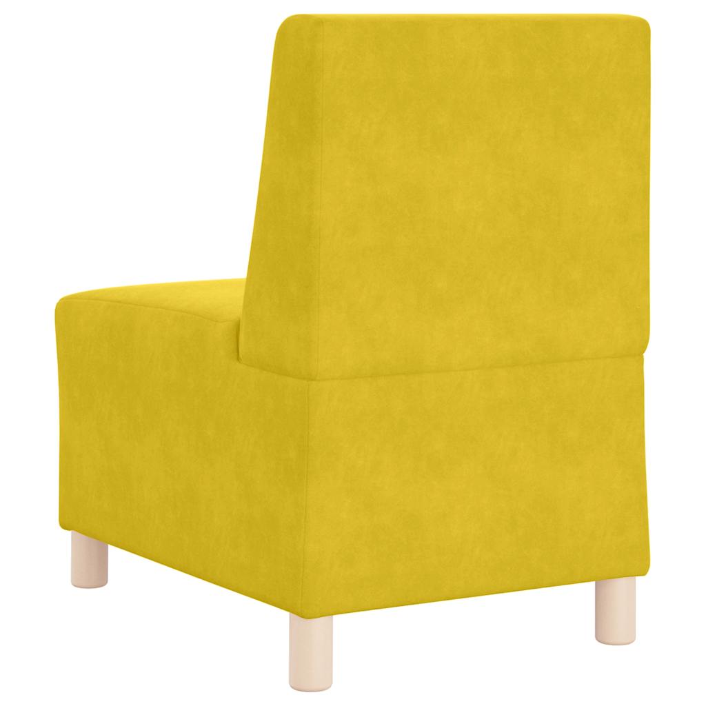 Modulares Sofa ohne Armlehnen Gelb 55 cm Samt