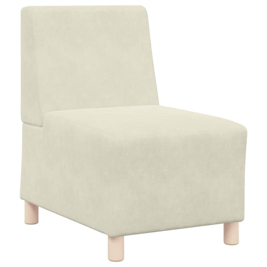 Modulares Sofa ohne Armlehnen Creme 55 cm Samt