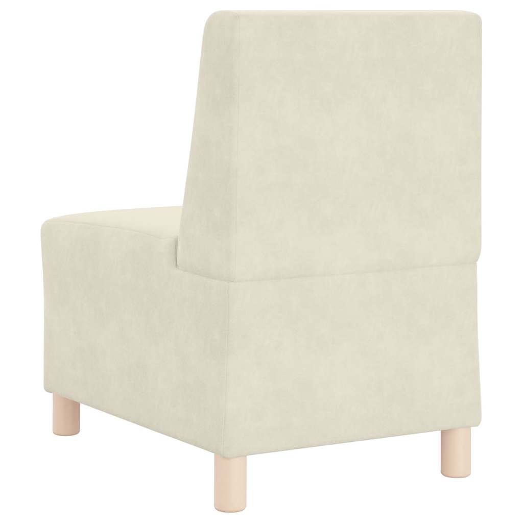 Modulares Sofa ohne Armlehnen Creme 55 cm Samt