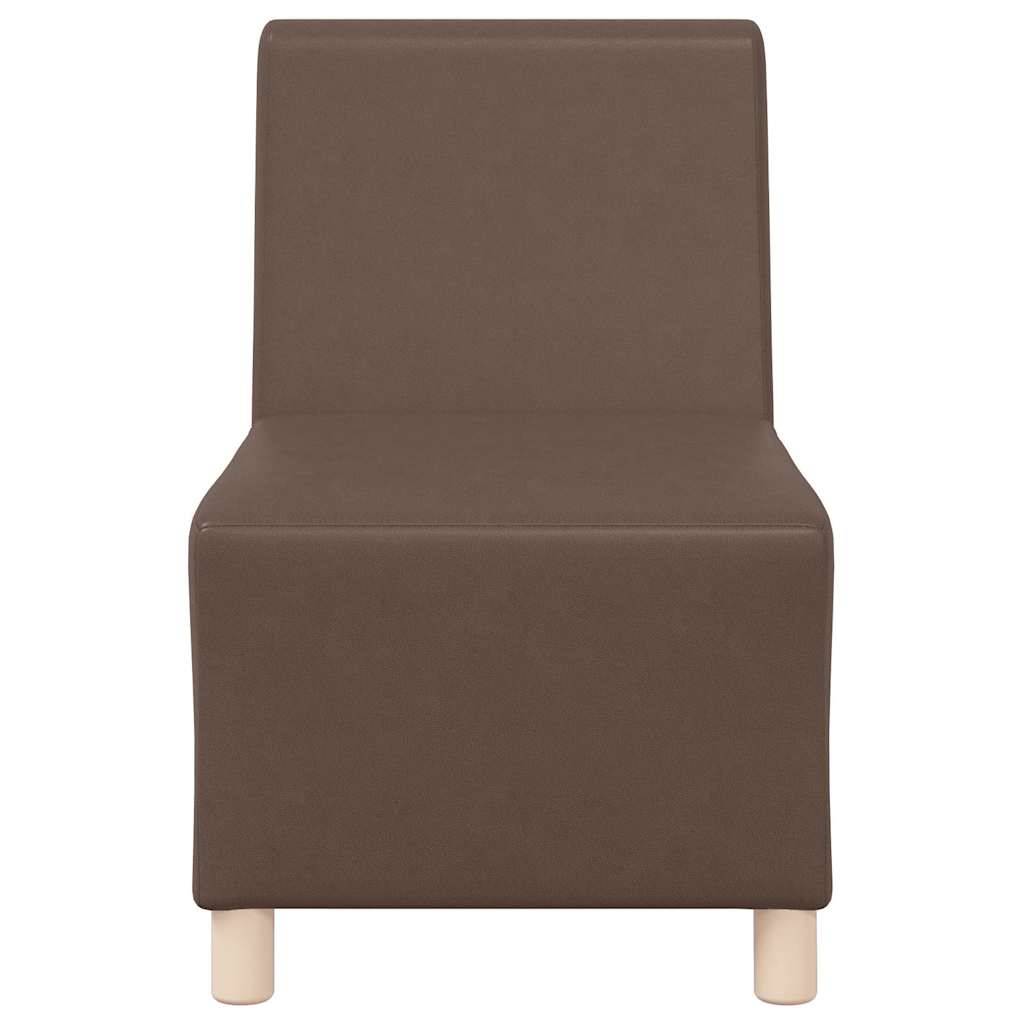 Modulares Sofa ohne Armlehnen Braun 55 cm Kunstleder