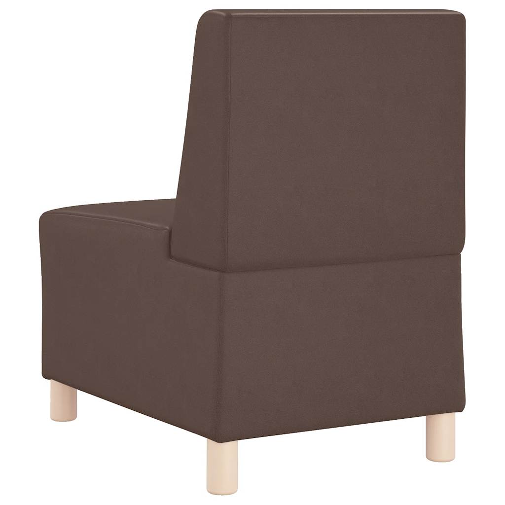 Modulares Sofa ohne Armlehnen Braun 55 cm Kunstleder
