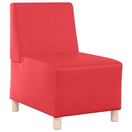 | Modulares Armfreies Sofa | Rot 55 x 74 x 82 cm Kunstleder