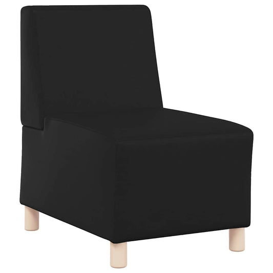 | Modulares Armfreies Sofa | Schwarz 55 x 74 x 82 cm Kunstleder