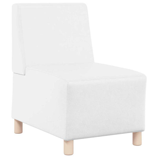 | Modulares Armfreies Sofa | Weiß 55 x 74 x 82 cm Kunstleder
