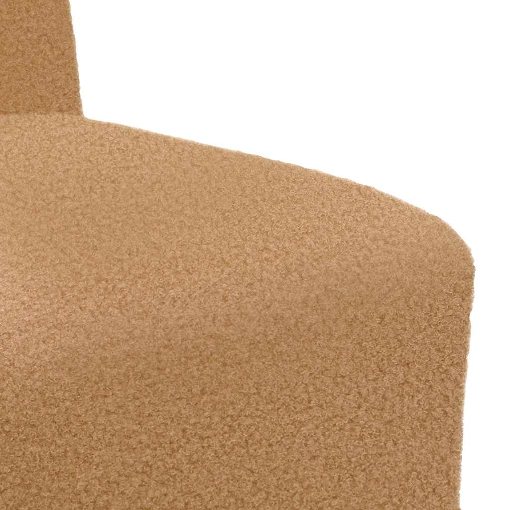 Modulares Sofa ohne Armlehnen Beige 55 cm Gelockter Wollstoff