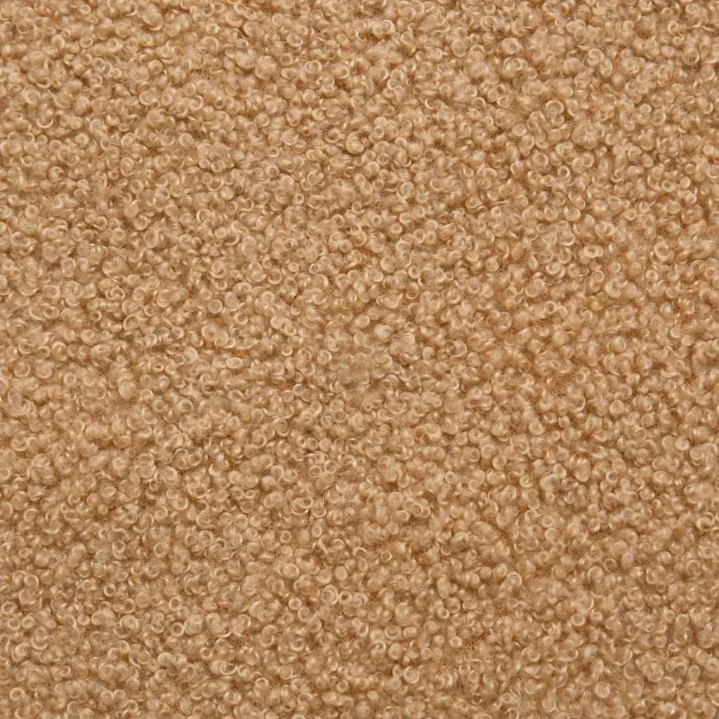 Modulares Sofa ohne Armlehnen Beige 55 cm Gelockter Wollstoff