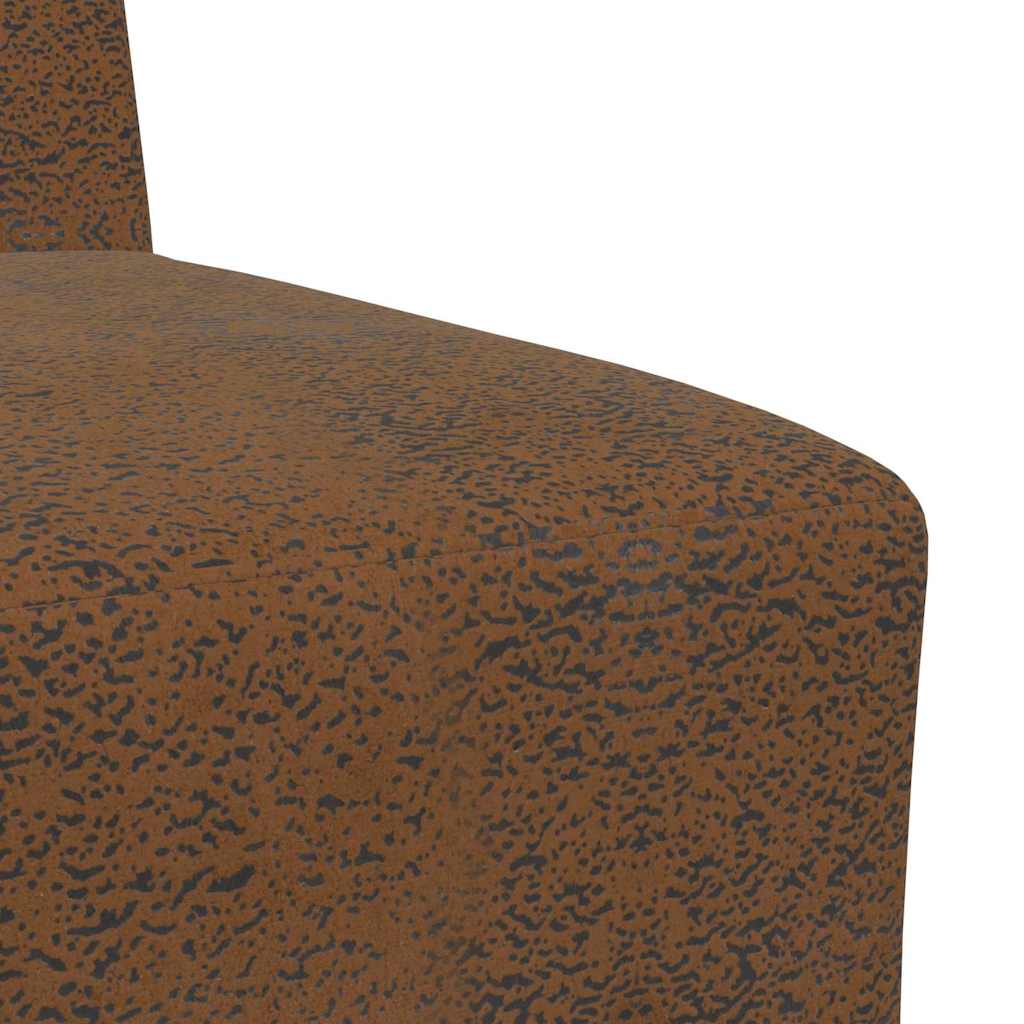 Sofa-Stuhl ohne Armlehnen Braun 55 cm Wildleder-Optik