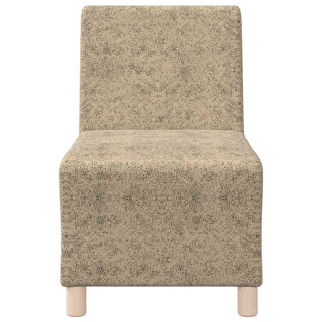 Sofa-Stuhl ohne Armlehnen Hellgrau 55 cm Wildleder-Optik