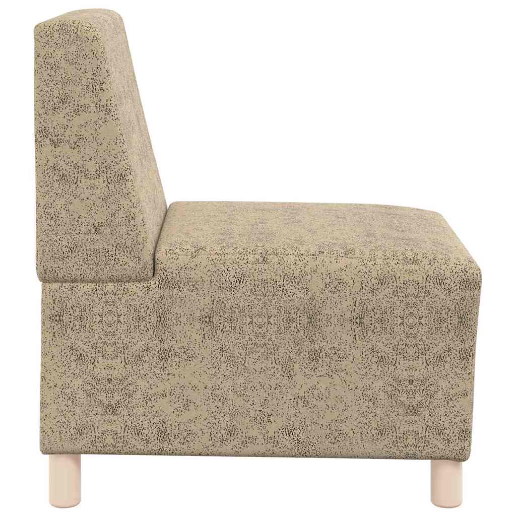 Sofa-Stuhl ohne Armlehnen Hellgrau 55 cm Wildleder-Optik