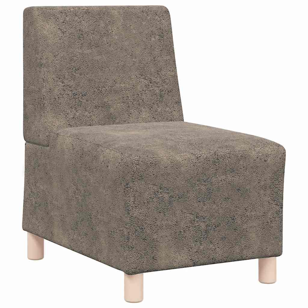 Modulares Sofa ohne Armlehnen Dunkelgrau 55 cm Wildlederimitat