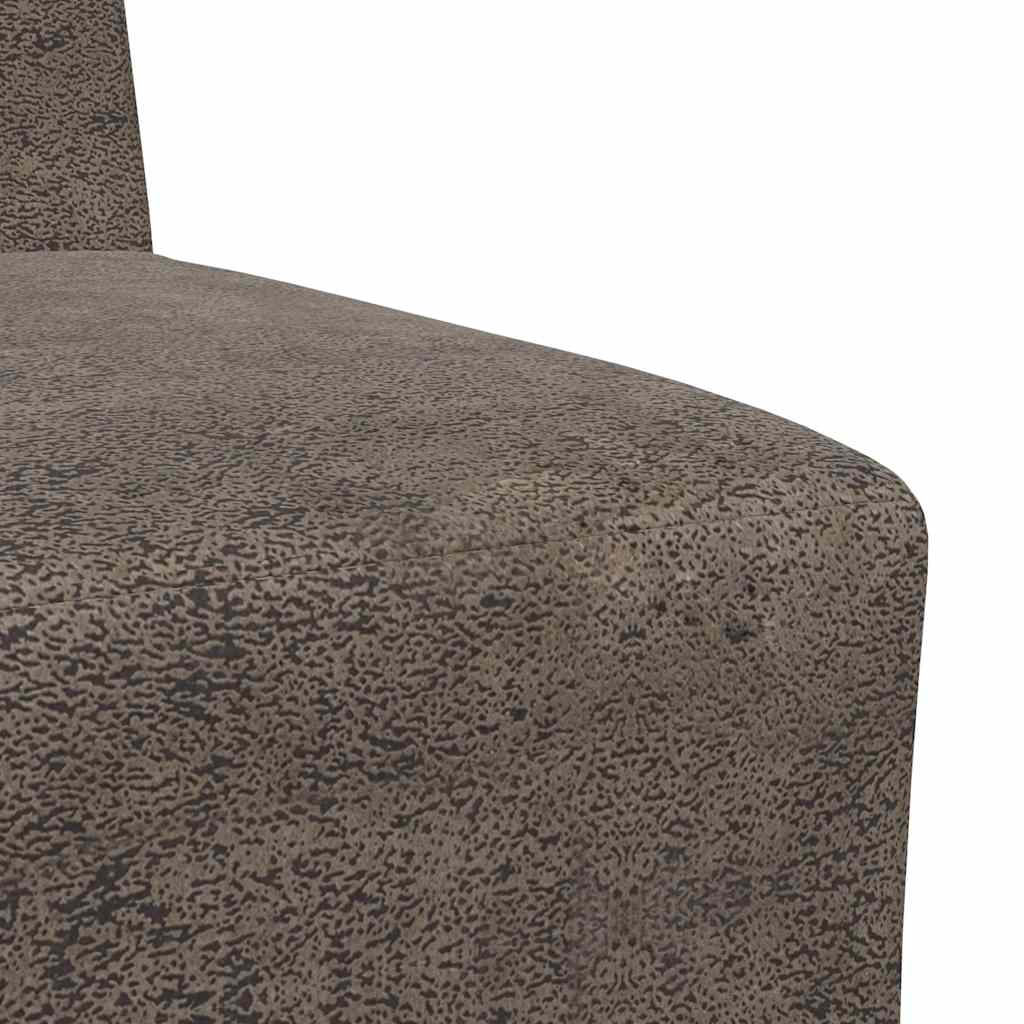 Modulares Sofa ohne Armlehnen Dunkelgrau 55 cm Wildlederimitat