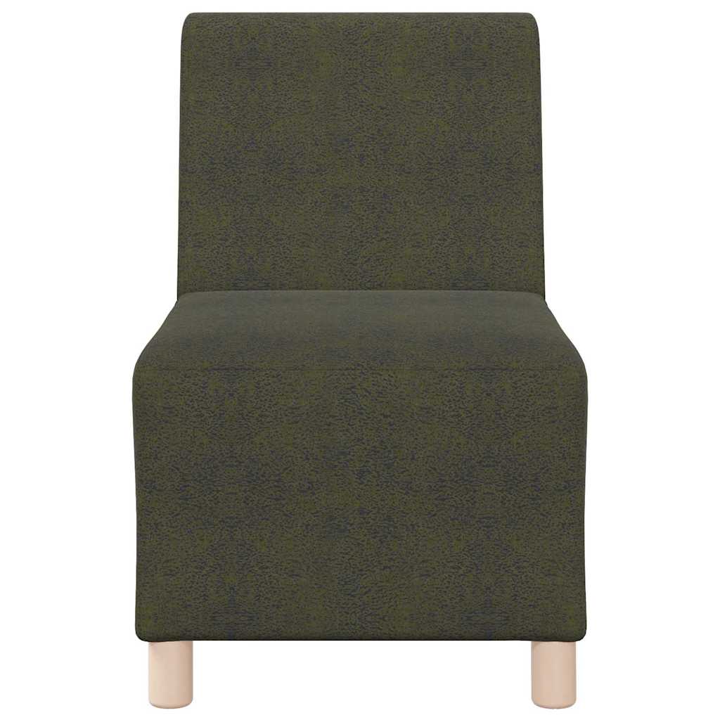Sofa-Stuhl ohne Armlehnen Armeegrün 55 cm Wildleder-Optik