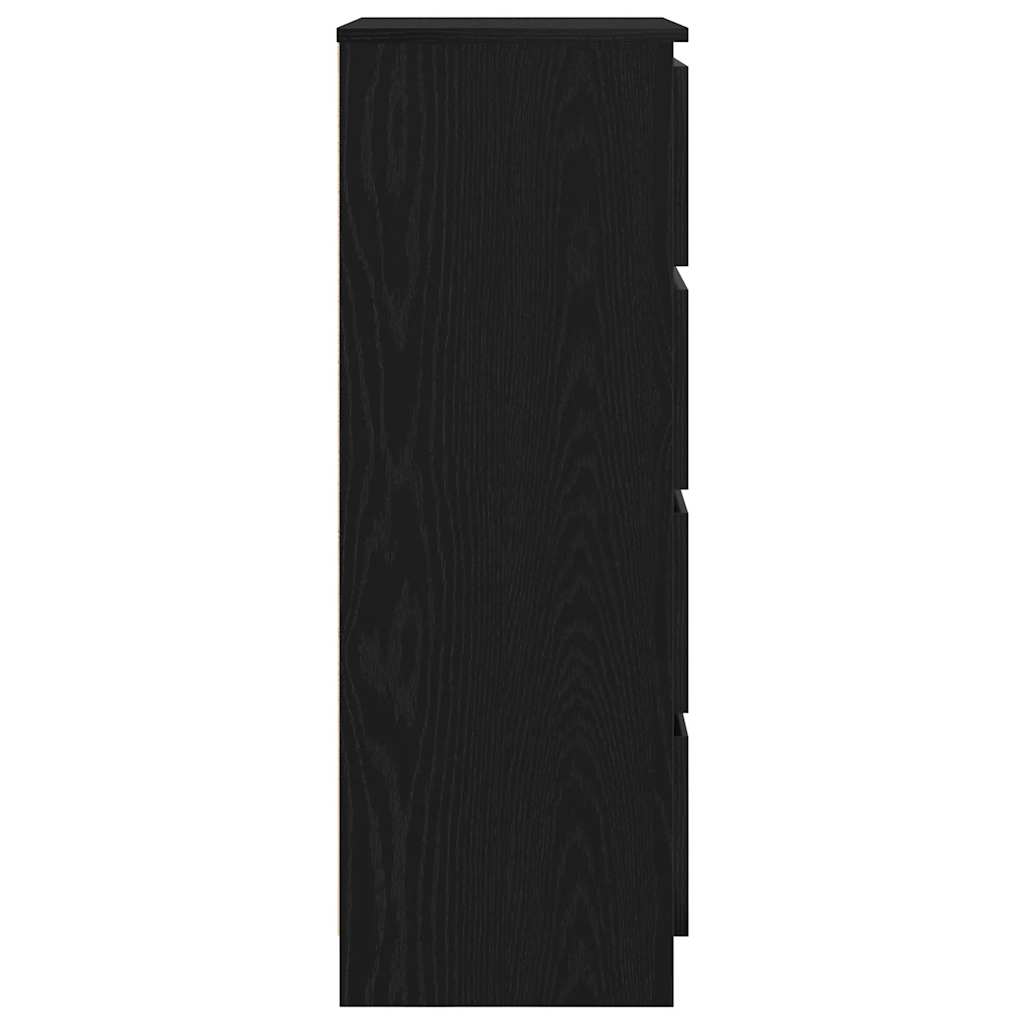 Sideboard Schwarz Eichen-Optik 60x35x98,5 cm Holzwerkstoff