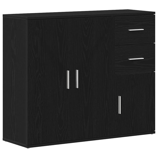 Sideboard Schwarze Eiche 91 x 29,5 x 75 cm Holzwerkstoff