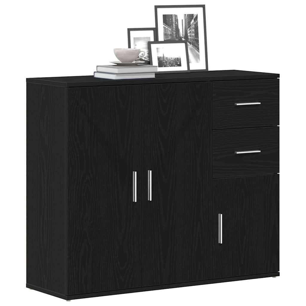 Sideboard Schwarze Eiche 91 x 29,5 x 75 cm Holzwerkstoff