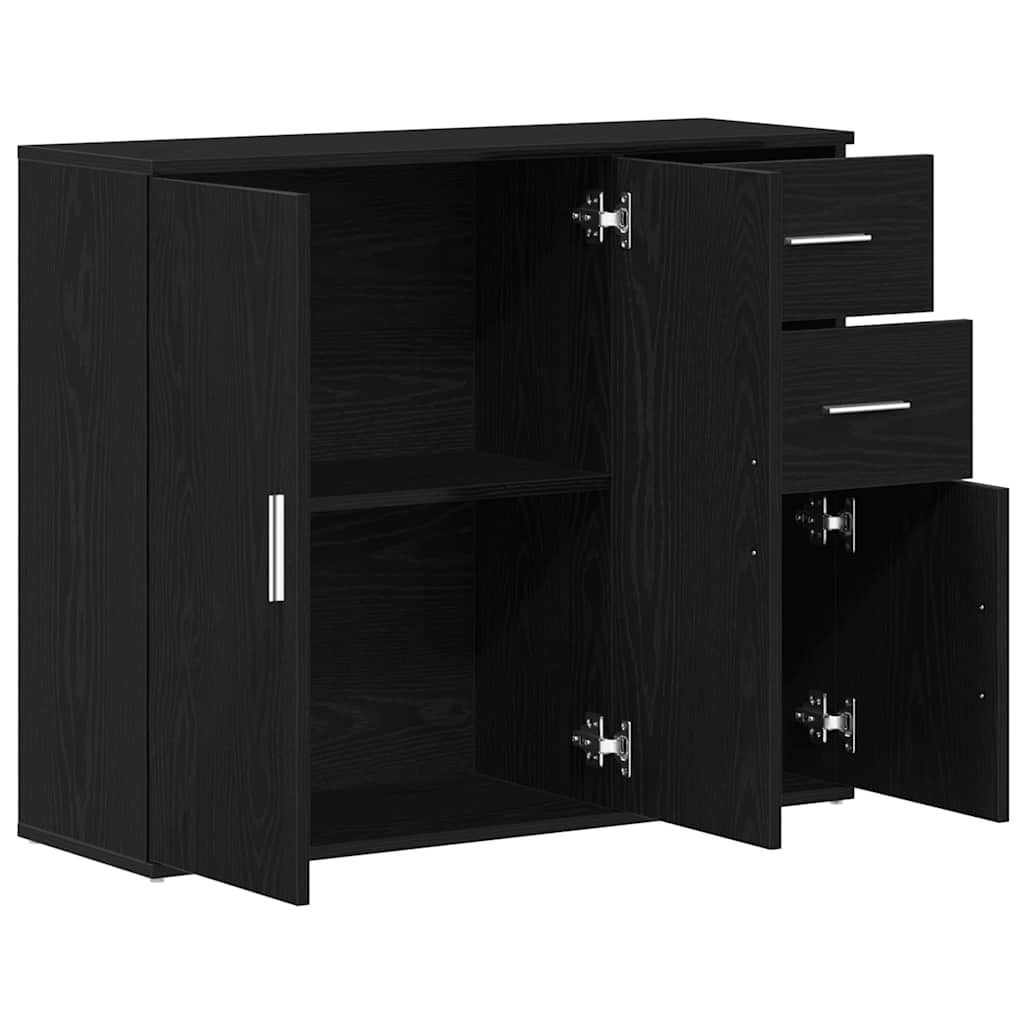 Sideboard Schwarze Eiche 91 x 29,5 x 75 cm Holzwerkstoff