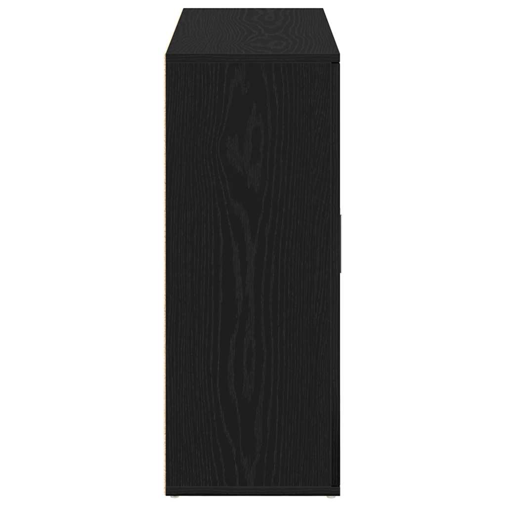 Sideboard Schwarze Eiche 91 x 29,5 x 75 cm Holzwerkstoff