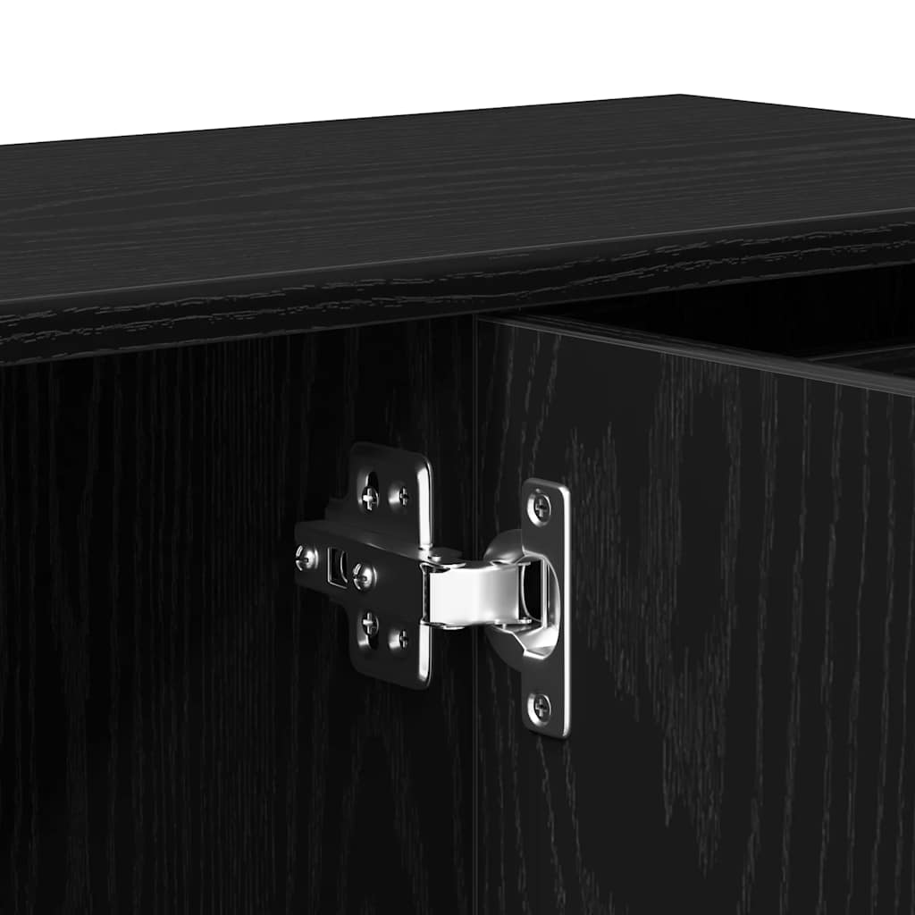 Sideboard Schwarze Eiche 91 x 29,5 x 75 cm Holzwerkstoff