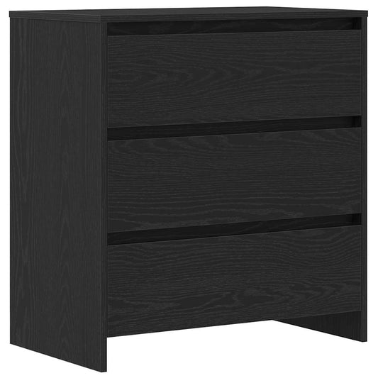 Sideboard Schwarz Eichen-Optik 70x41x75 cm Holzwerkstoff
