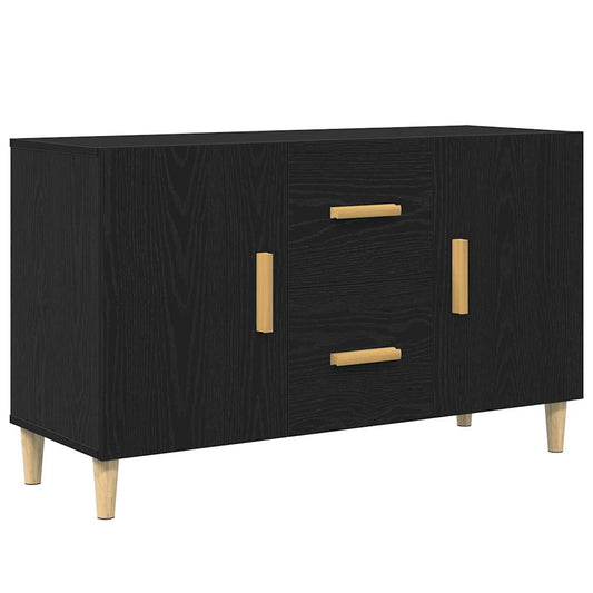 Sideboard Schwarz Eichen-Optik 100x36x60 cm Holzwerkstoff