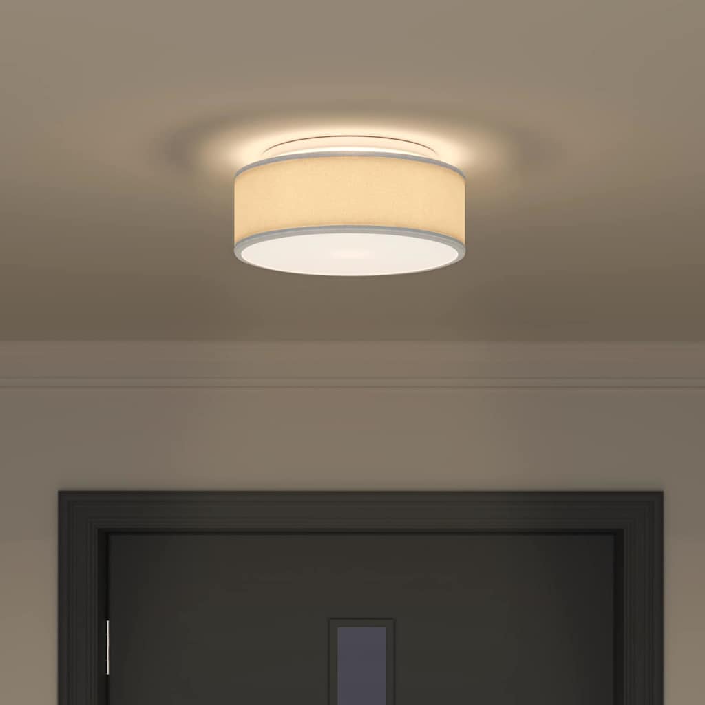 Deckenlampe Grau 30 x 13.5 cm Stoff