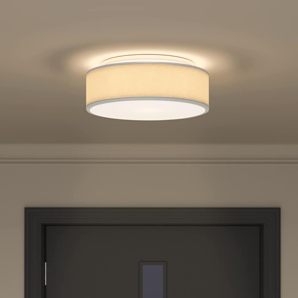 Deckenlampe Grau 38 x 13.5 cm Stoff