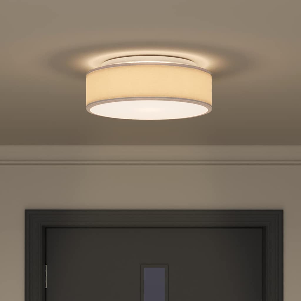 Deckenlampe Taupe 38 x 13.5 cm Stoff