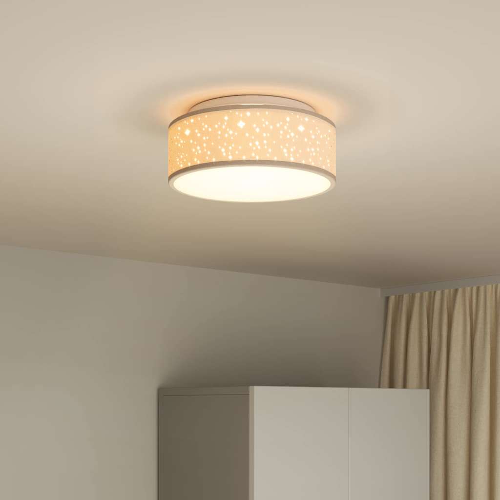 Deckenlampe Taupe 30 x 13.5 cm Stoff