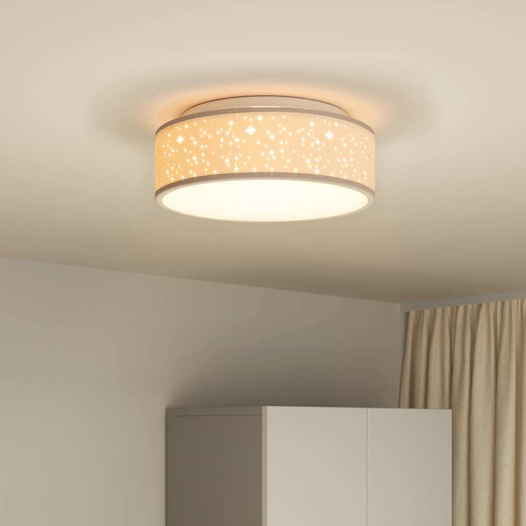 Deckenlampe Taupe 38 x 13.5 cm Stoff