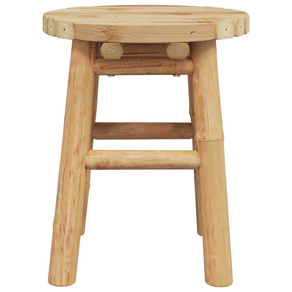 Niedriger Hocker Rund Ø30x36 cm aus Bambus