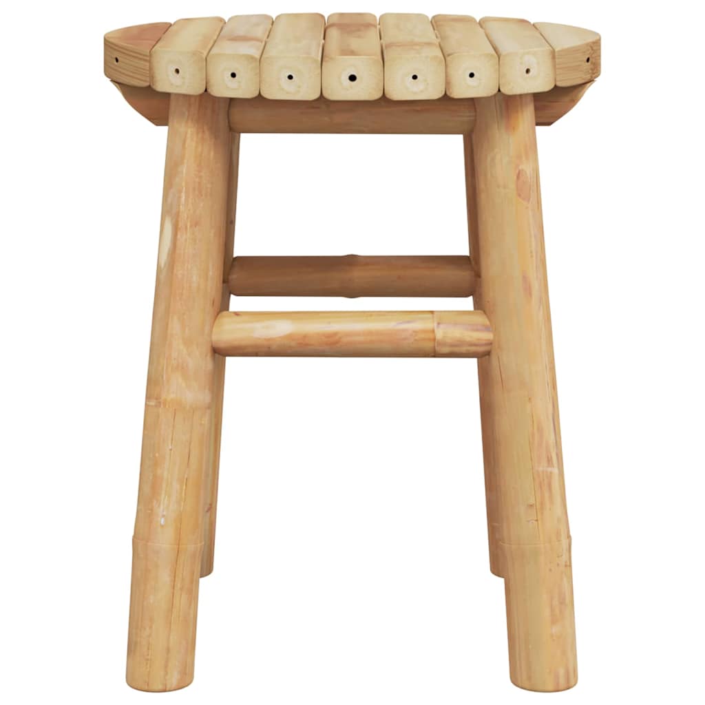 Niedriger Hocker Rund Ø30x36 cm aus Bambus