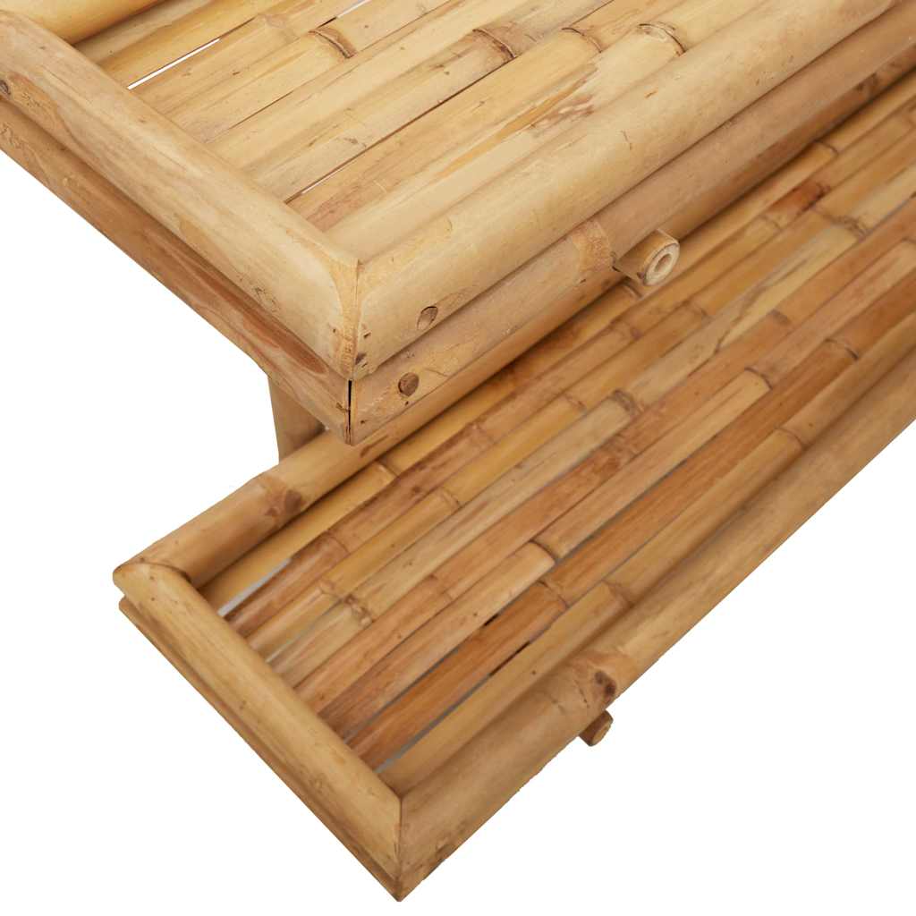 Wandregal mit Regal Wandmontiert Braun 100 x 26 x 60 cm Bambus