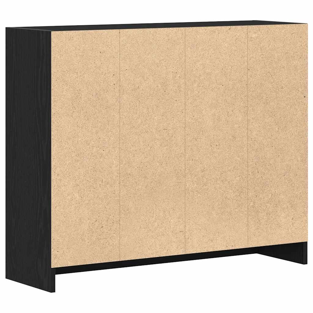 Sideboard Schwarze Eiche 91x28x75 cm Holzwerkstoff