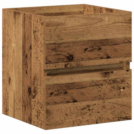 Badezimmer-Waschbeckenschrank Altholz-Optik 41x38,5x45 cm Holzwerkstoff