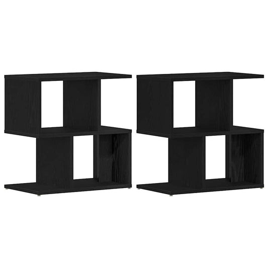 Nachttisch 2 pcs Schwarze Eiche 50 x 30 x 51,5 cm Holzwerkstoff