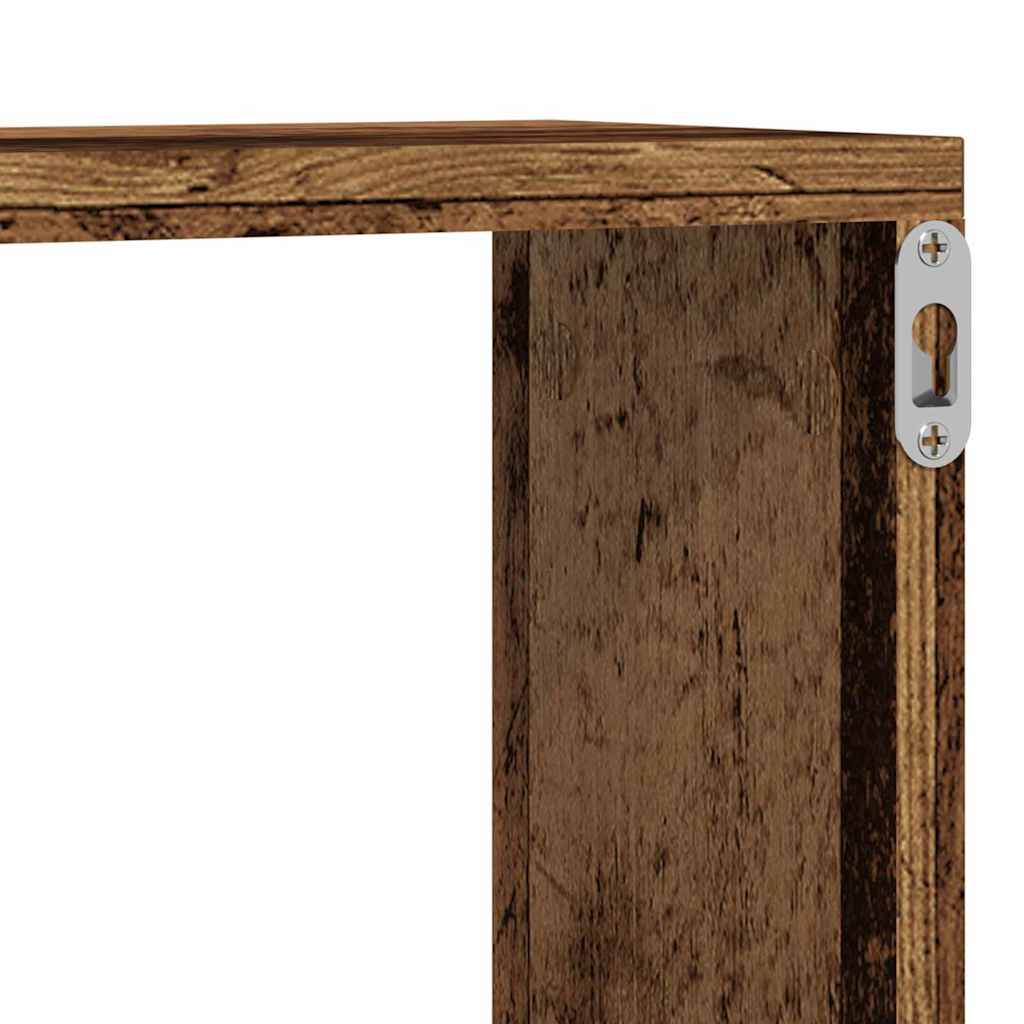 Wandregal mit Regal 4 pcs Altholz 80 x 15 x 26 cm Holzwerkstoff