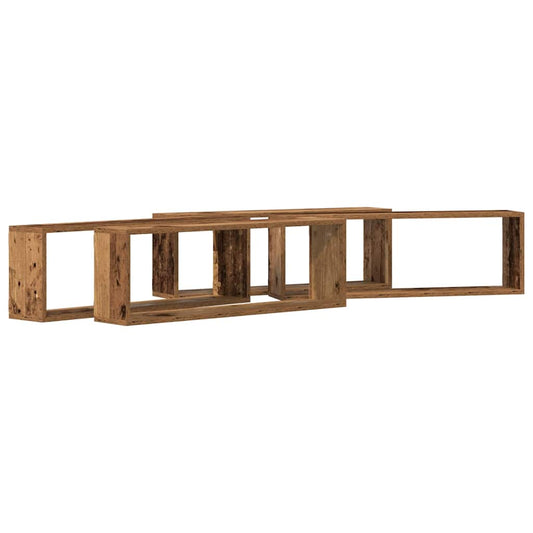 Wandregal mit Regal 4 pcs Altholz 80 x 15 x 26 cm Holzwerkstoff