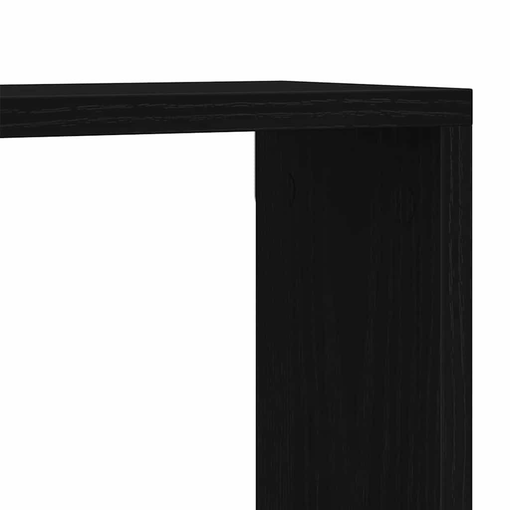Wandregal Schwarz Eichen-Optik 78 x 15 x 92 cm Holzwerkstoff