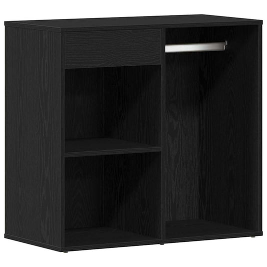 Kosmetikschrank mit Regal Schwarz Eichen-Optik 80 x 40 x 75 cm