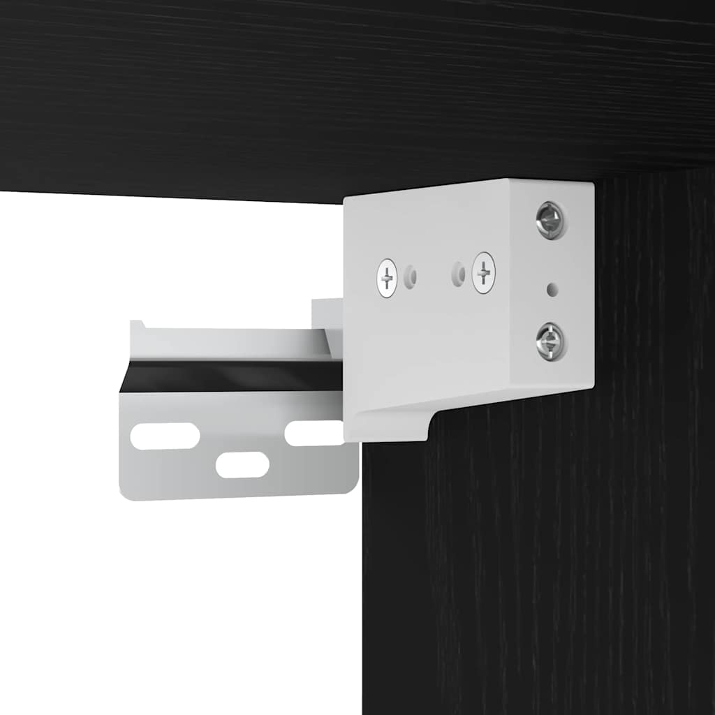 Schuhschrank mit Regal 2 pcs Schwarze Eiche 52 x 30 x 50.5 cm