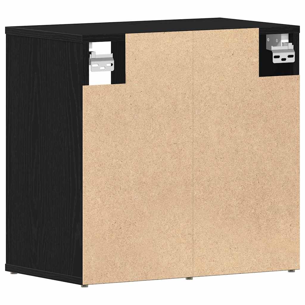 Schuhschrank mit Regal 2 pcs Schwarze Eiche 52 x 30 x 50.5 cm