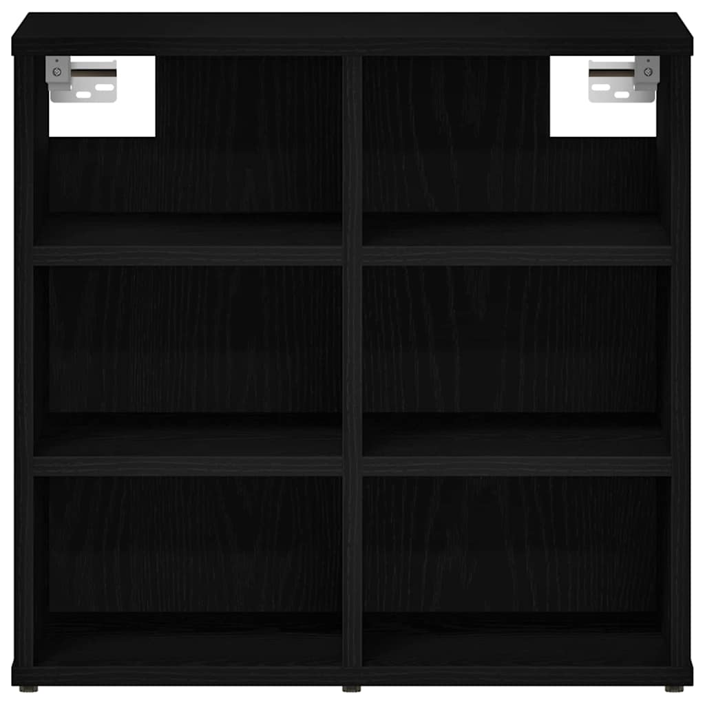 Schuhschrank mit Regal 2 pcs Schwarze Eiche 52 x 30 x 50.5 cm