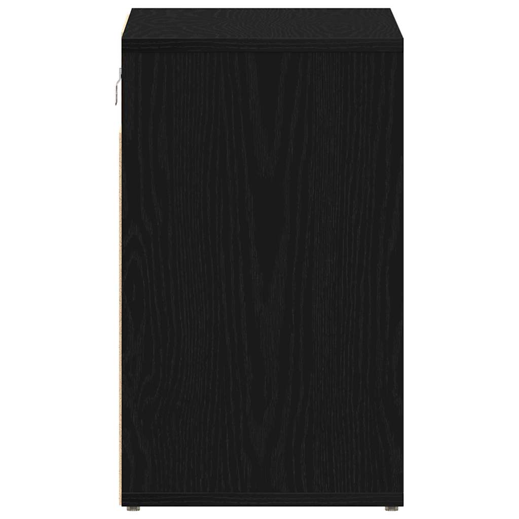 Schuhschrank mit Regal 2 pcs Schwarze Eiche 52 x 30 x 50.5 cm