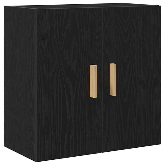 Wandschrank Schwarz Eichen-Optik 60 x 30 x 60 cm Holzwerkstoff